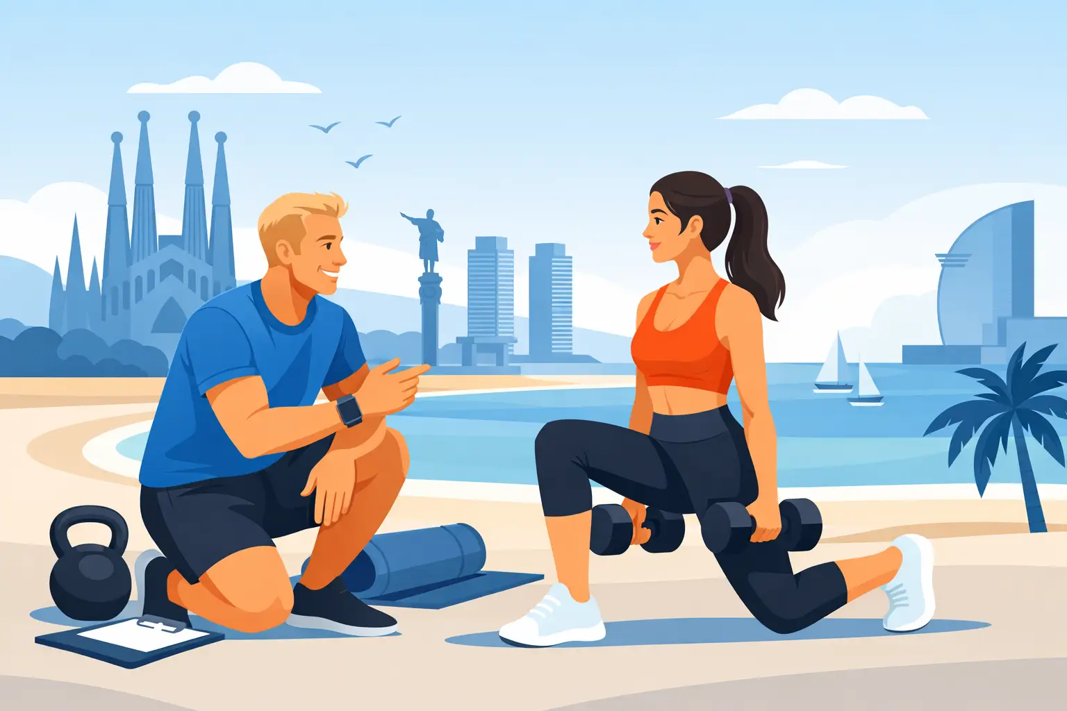 English Speaking Fitness Coach Barcelona
